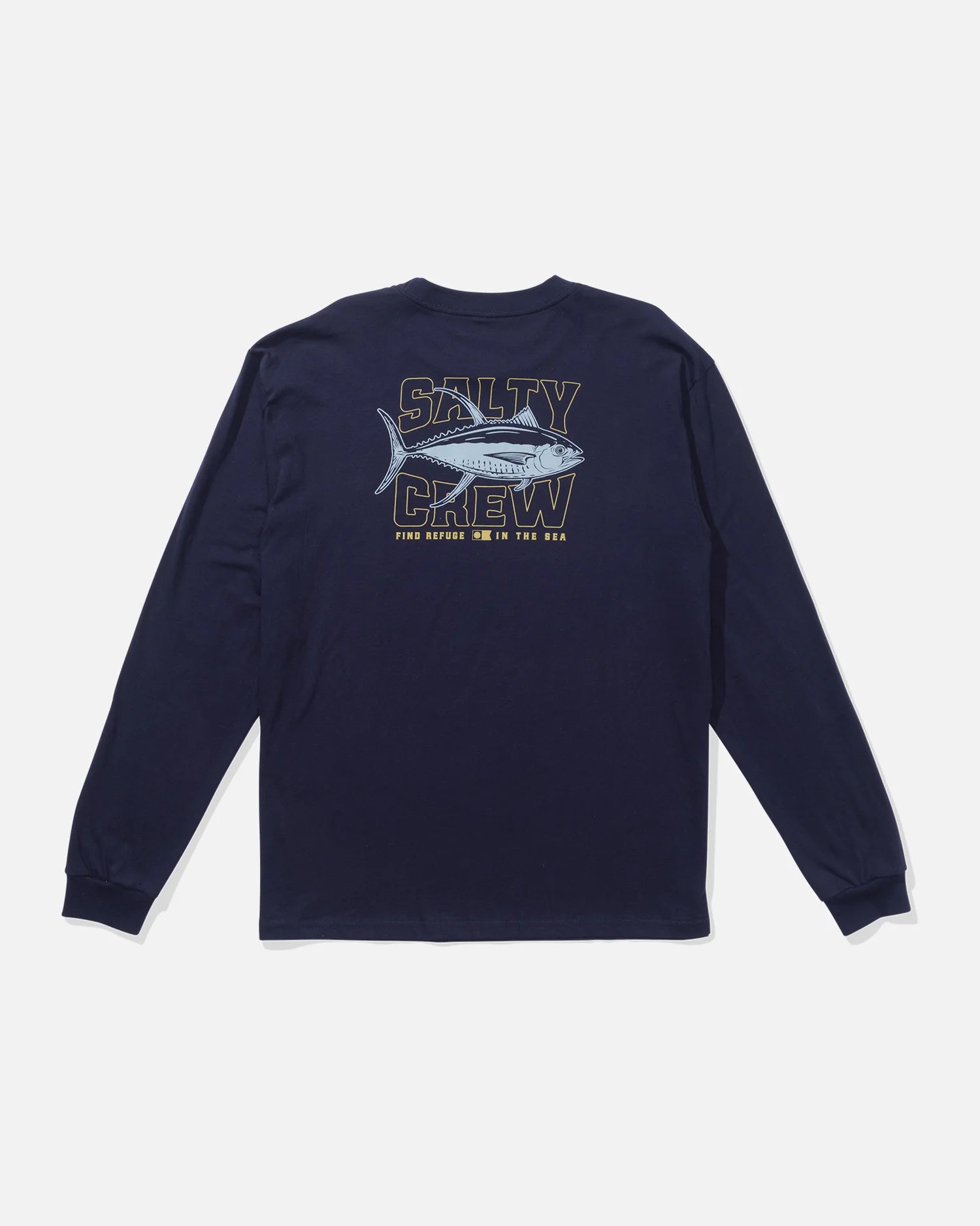 salty crew big game long sleeve tee navy back