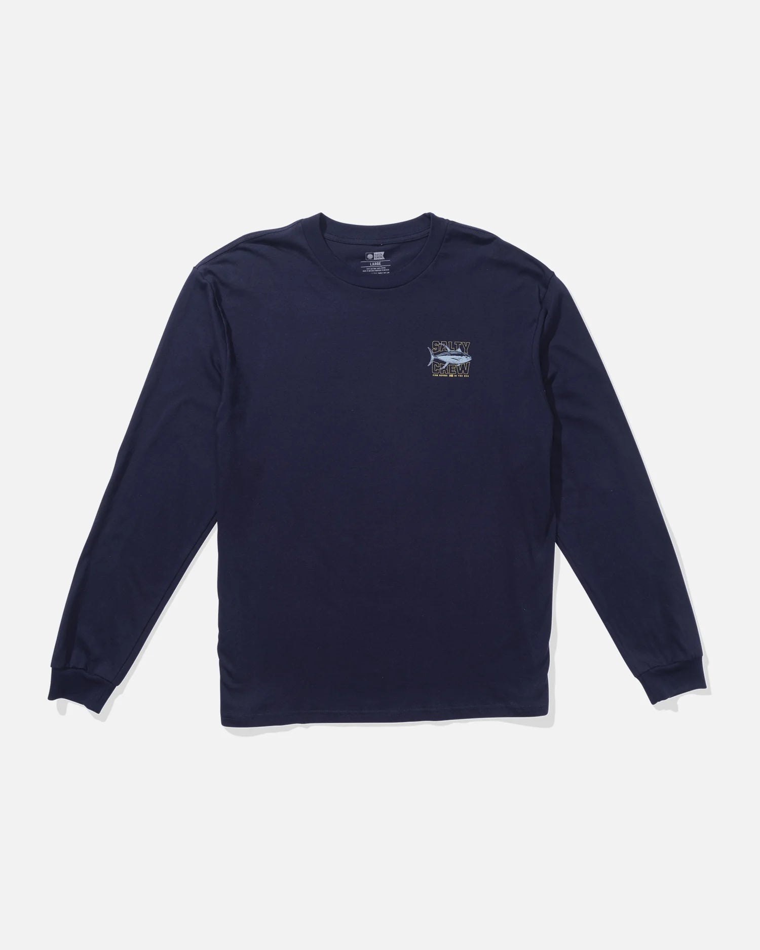 salty crew big game long sleeve tee navy front