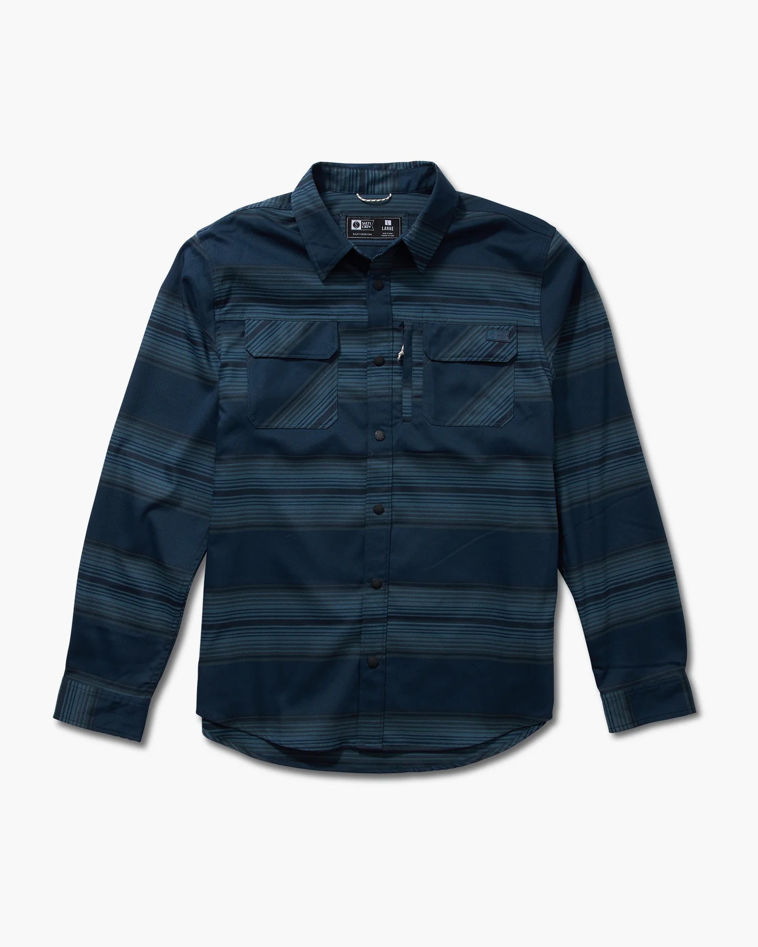 fathom tech flannel dark slate front