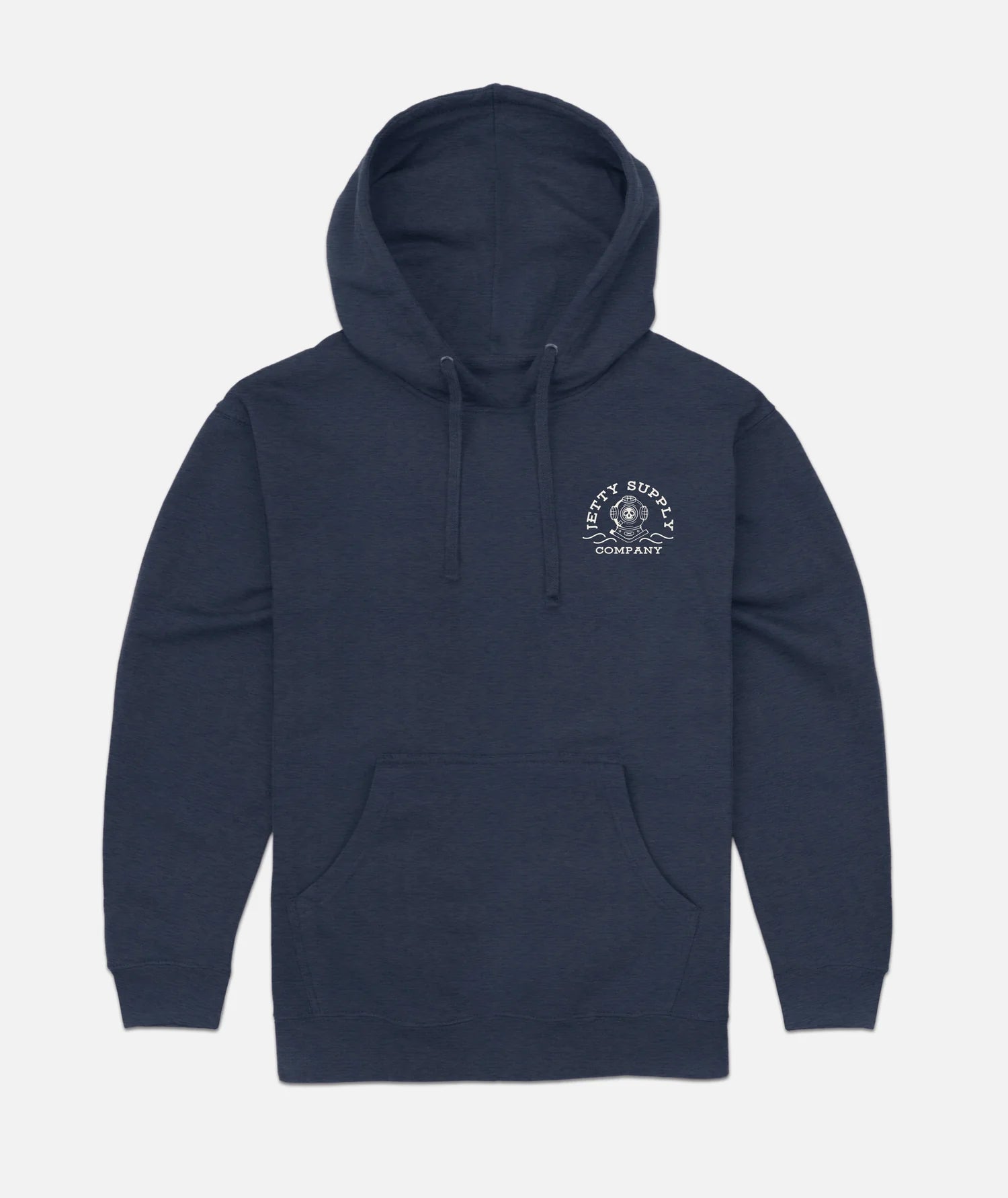 jetty depths hoodie navy front