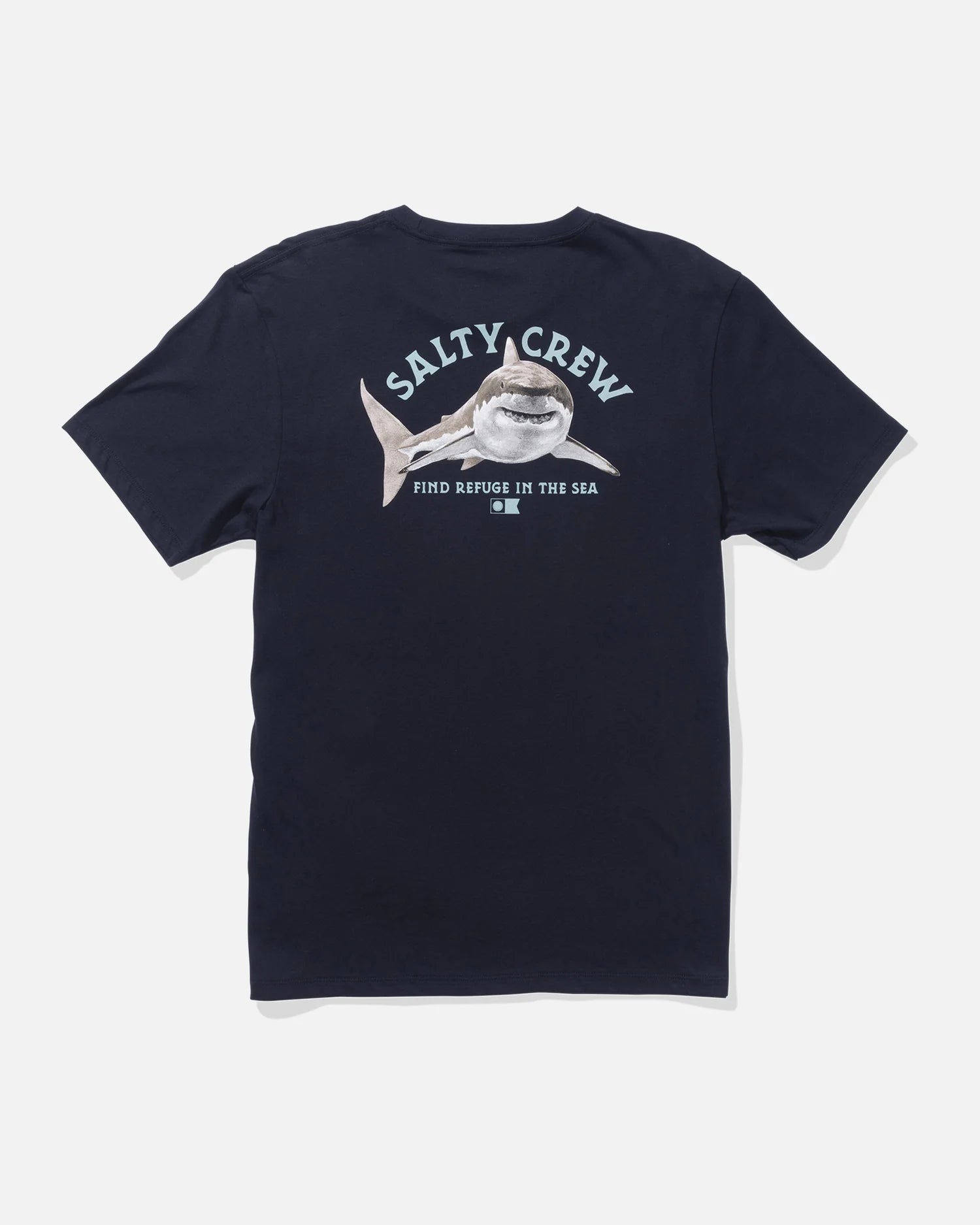 salty crew lurking short sleeve t shirt navy back