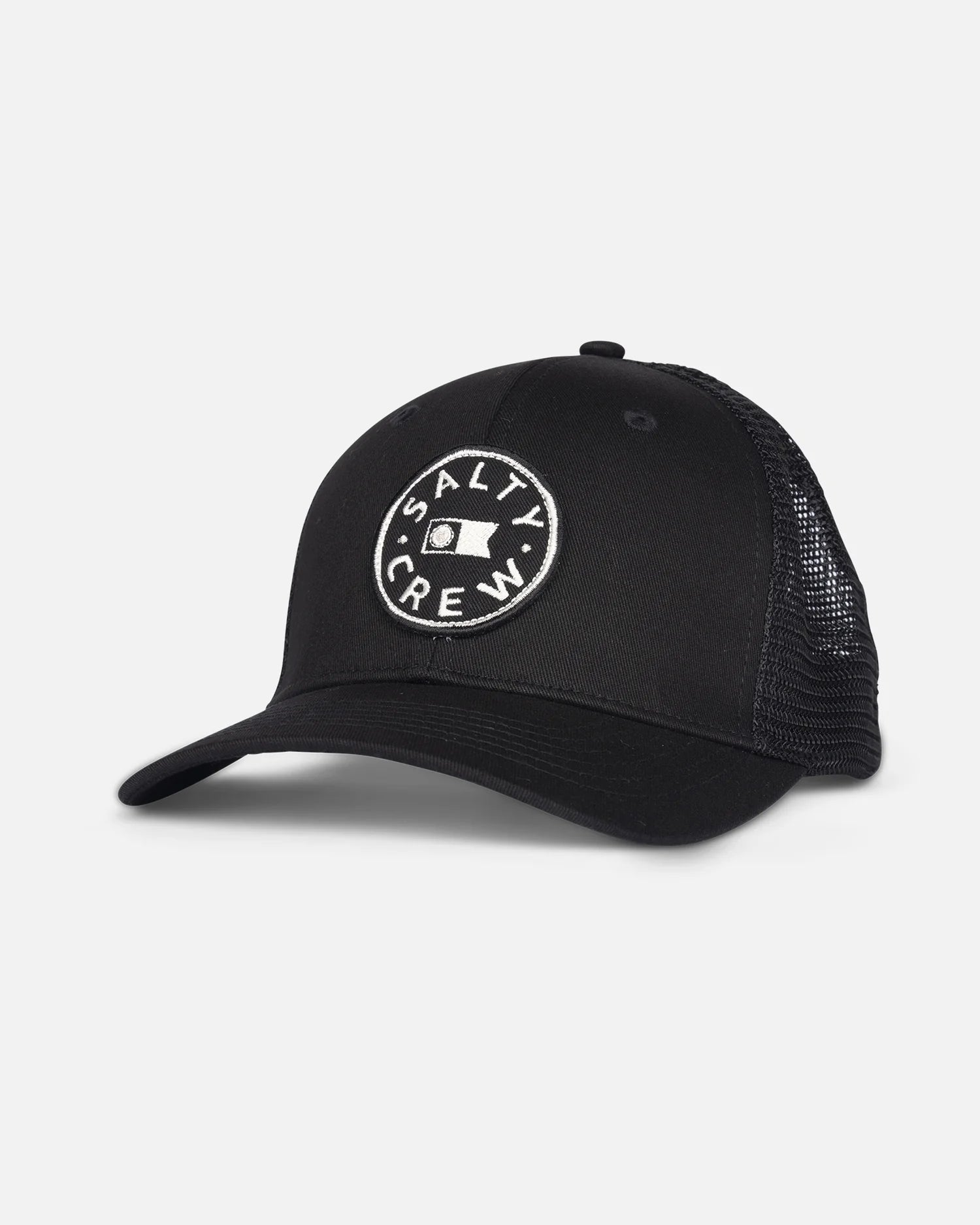 salty crew watermark trucker snapback hat black