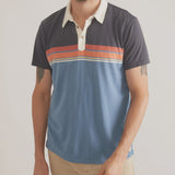 Engineered Stripe Polo - Mood Indigo Colorblock