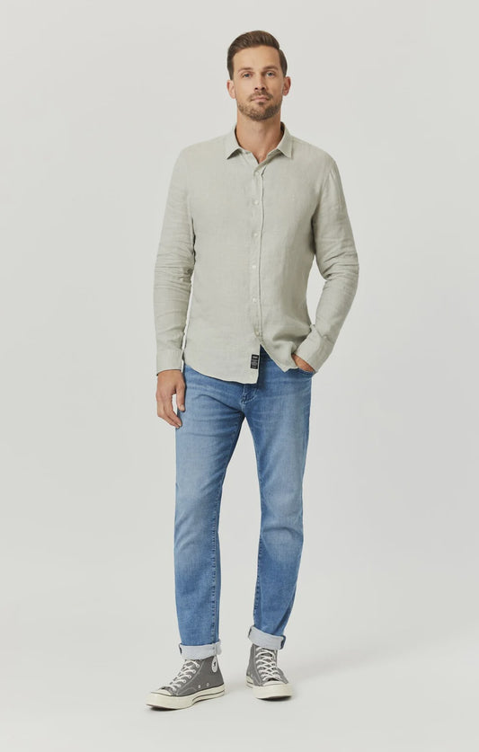 Zach Straight Leg Jeans - Mid Tonal Brushed Athletic