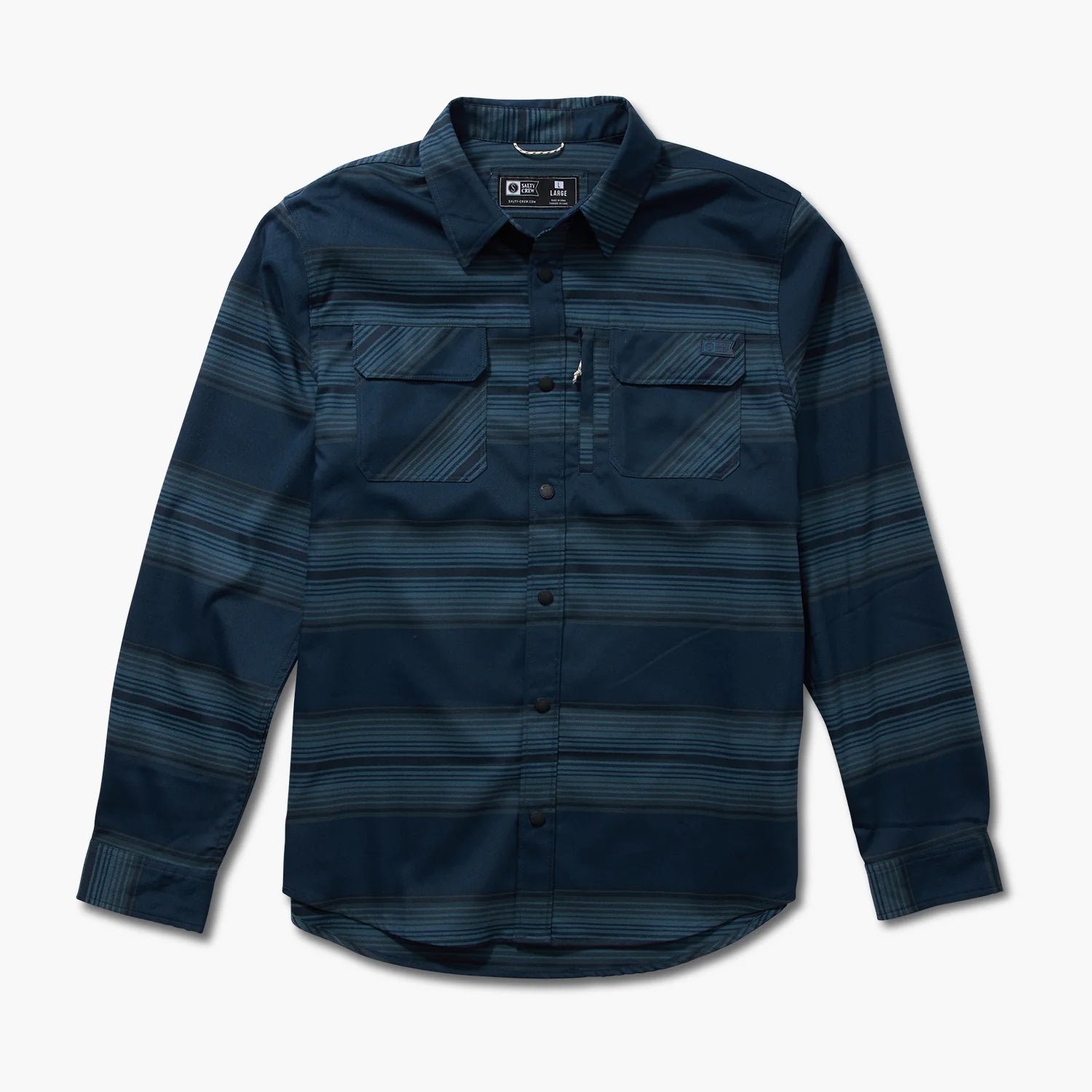 fathom tech flannel dark slate front